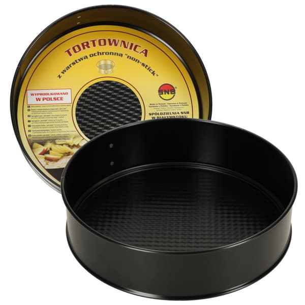 Joustomainen kakkuvuoka irrotettavalla reunalla, 24 cm, musta