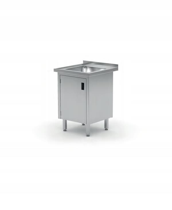 Bord med vask og skab med låger 500x600x(H)850 HENDI