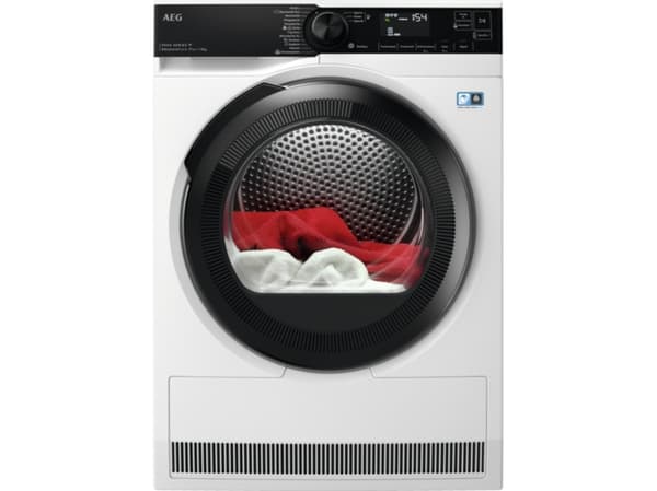 AEG 9000 TR9W75680 - Tørker - Wi-Fi - høyde: 85 cm - frontileggelse - hvit med svart dør