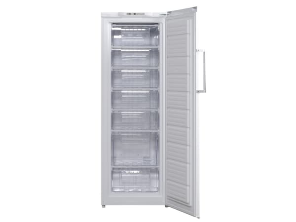 Scandomestic SFS242WE - Frys - upprätt - bredd: 60 cm - djup: 58.7 cm - höjd: 171 cm - 242 liter - Klass E - vit