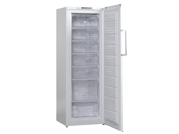 Scandomestic SFS242WE - Frys - upprätt - bredd: 60 cm - djup: 58.7 cm - höjd: 171 cm - 242 liter - Klass E - vit
