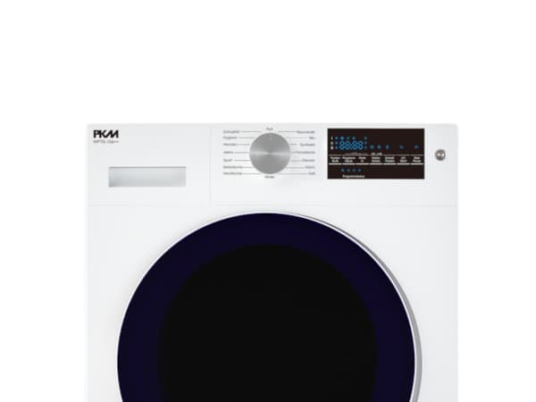 PKM WPT9-15A++, Frittstående, Frontmatet, Varme pumpe, Hvit, Rotasjon, Sort