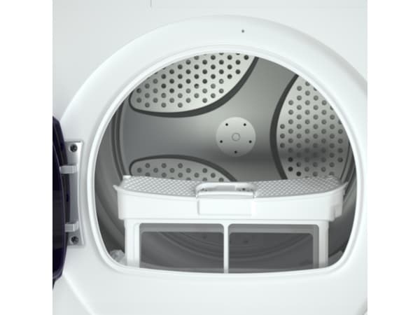 PKM WPT9-15A++, Frittstående, Frontmatet, Varme pumpe, Hvit, Rotasjon, Sort