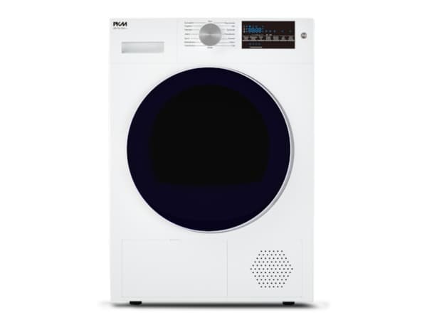 PKM WPT9-15A++, Frittstående, Frontmatet, Varme pumpe, Hvit, Rotasjon, Sort