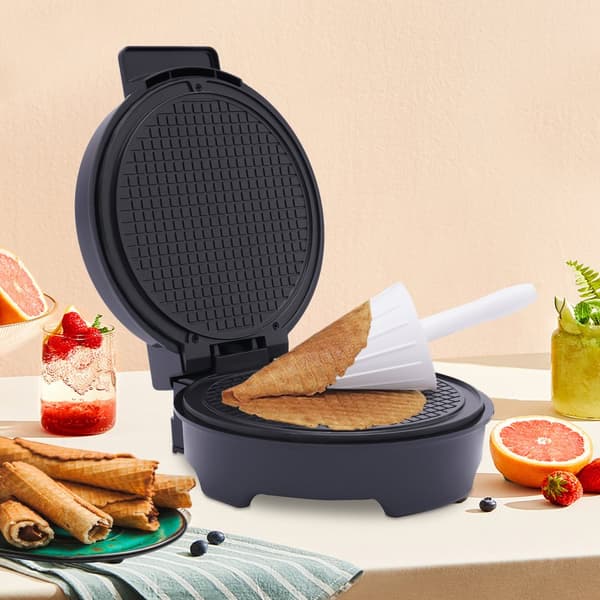 Elektrisk Våffeljärn, 1200W Effekt, Justerbar Temperatur, Non-Stick Beläggning