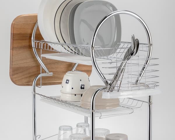 DISH DRAINER TRE NIVÅER E-8177 SILVER