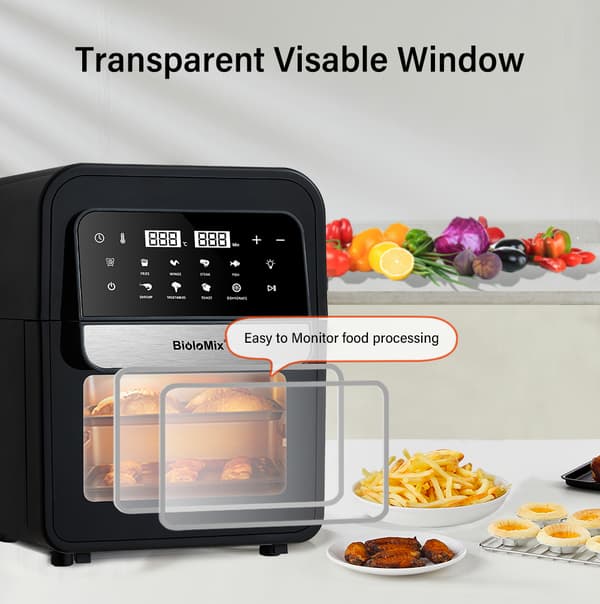 BioloMix Air Fryer, 7L kapacitet, 8-i-1 alsidighed, sund madlavningsmulighed