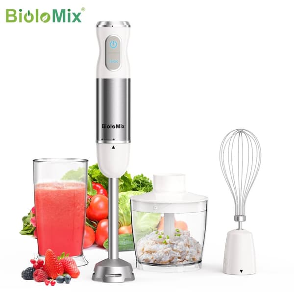 Immersion stavblender, 1000W effekt, 30 hastighedsindstillinger,4 i 1, EU-stik, HB3016