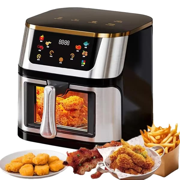 8L Luftfritös, 1400W Effekt, Touchscreen-kontroll,1400W