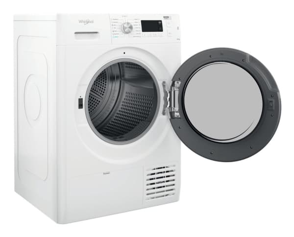 Whirlpool FFT M11 82 EE R, Frittstående, Frontmatet, Kondensasjon, Hvit, Knapper, Rotasjon, Riktig/Høyre
