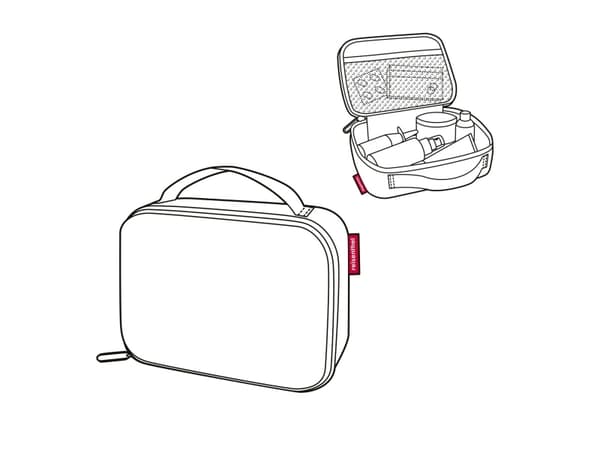 Reisenthel Thermocase Black, 1,5 l, Sort, Aluminium, Polyester, Aluminiumsfolie, 200 mm, 65 mm