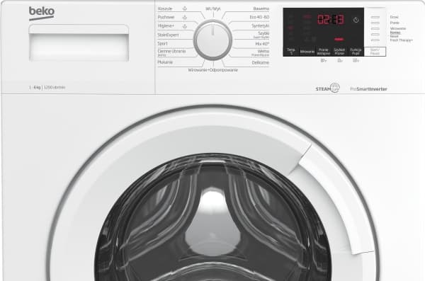 Beko WUE6612WWE, Frontlast, 6 kg, B, 74 dB, 1200 rpm, D