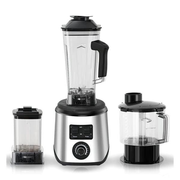 3-i-1 Juicepress, Mixer och Matberedare, 9500W Effekt, Flera Kanna Storlekar,2,5L-1,5L-0,5L