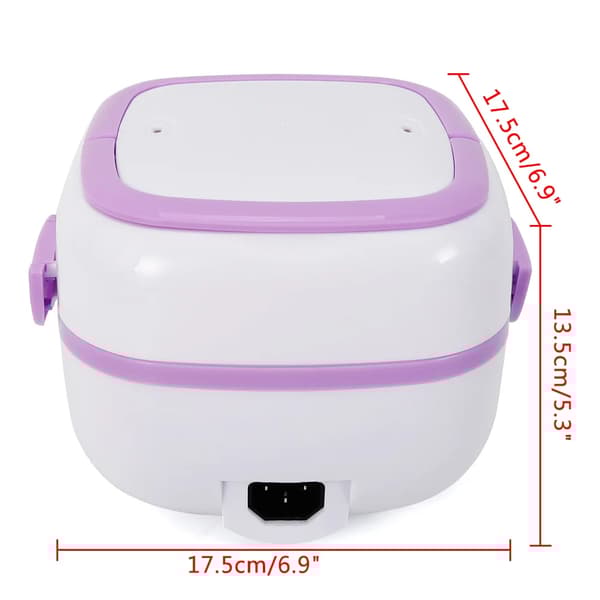Elektrisk Mini Riskoger, Bærbart Design, 1L Kapacitet,LILLA