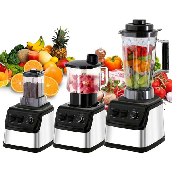 9500W Blender, 3L Saftpresser, Multifunktionel Madprocessor,3L + 1.5L + 0.5L