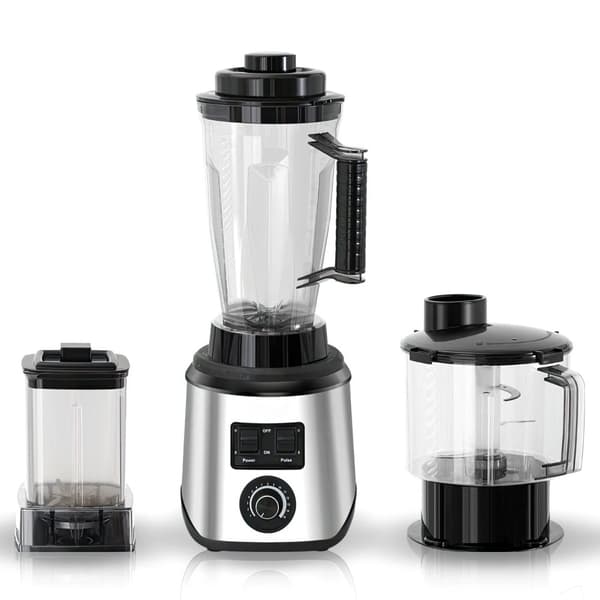 3-i-1 Saftpresser Blender Madprocessor, 9500W Effekt, Flere Krukke Størrelser,3L-1,5L-0,5L