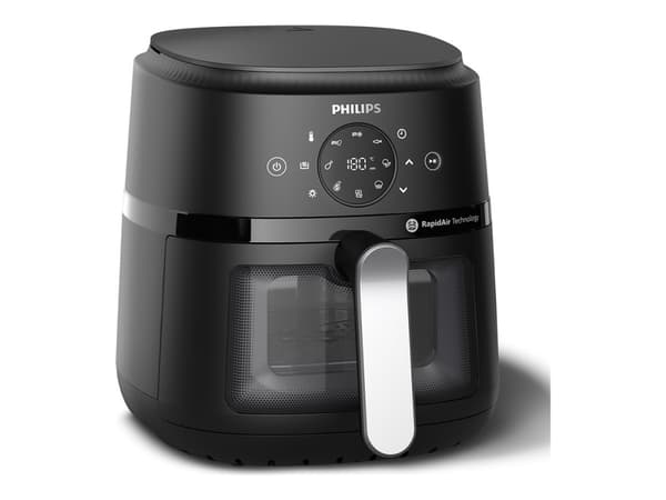 Philips 2000 Series NA221 - Varmluftsteker - 4.2 liter - 1.5 kW - svart / sølv Sort, Sølv