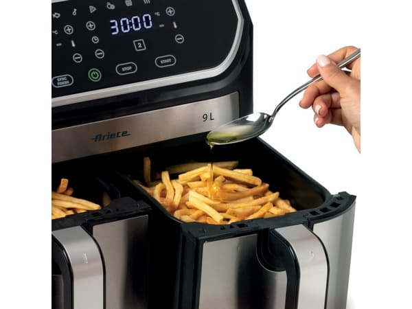 Ariete 4625/00, Varmluftsfrityr, 9 l, 3,6 kg, 35 °C, 200 °C, Dobbel