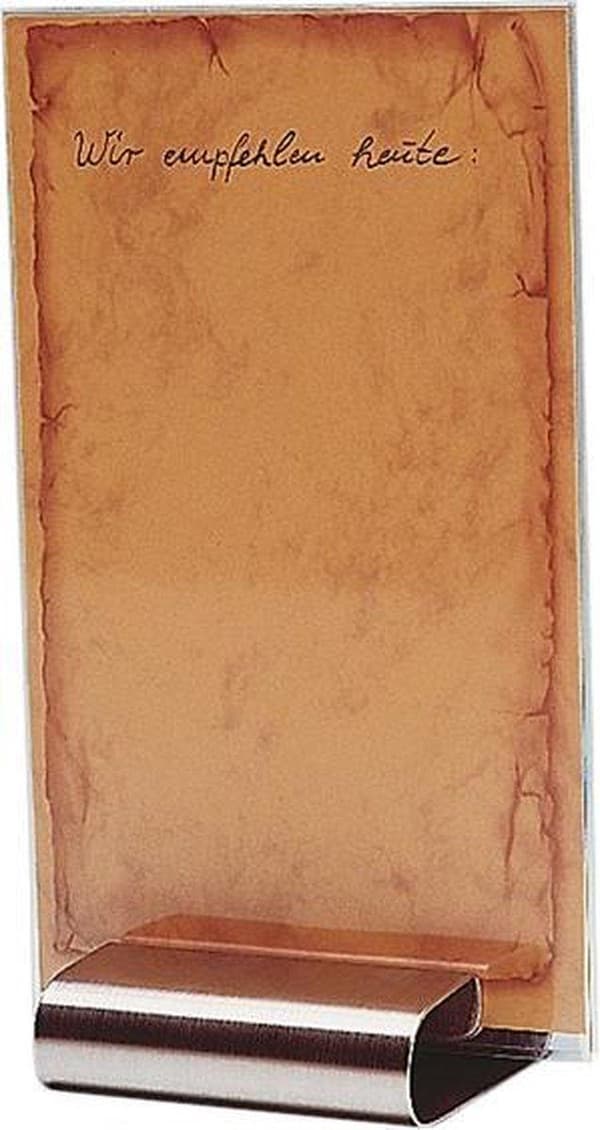 Kortholder i rustfrit stål - 8 x 7 cm