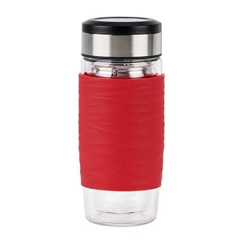 emsa lämpömuki TEEMUKI, 420 ml, punainen puhdas nautinto tien päällä, 2-in-1-siivilä, - 1 kpl (3110600588)