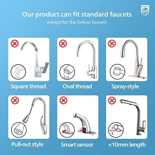 Philips Water AWP3703 X-Guard On Tap Water Filter, Drikkevandsfilter til vandhaner, Hvid, Vertical X-Guard