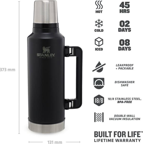 Stanley The Legendary Classic Bottle 1,90L - termosflaska - Mattsvart