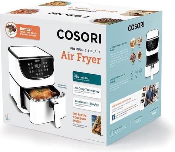 Cosori-CP158 AFRXW-Kuumailmakeitin-5,5 litraa-valkoinen