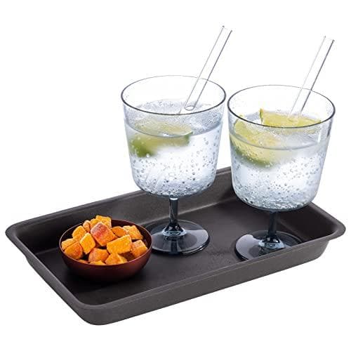 APS Levante tarjotin 25,5 x 16 cm Korkeus 3 cm ruostumaton teräs harmaa musta 0,7 litraa
