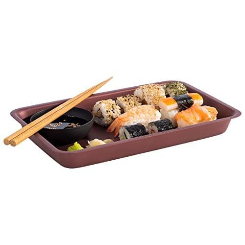 APS Levante bricka 25,5 x 16 cm Höjd 3 cm Rostfritt stål Kopparröd 0,7 liter