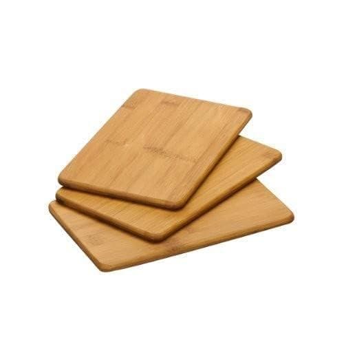 Zeller 25260 skärbräda set med 3 / 22 x 14 x 0,8 cm bambu