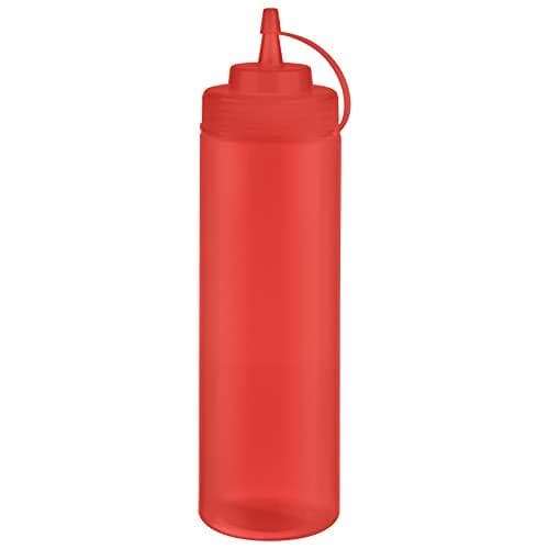 APS squeeze flaske, 760 ml, rød, sæt med 6, lavet af polyethylen, med skruelåg og låg, - 1 stk (93258)
