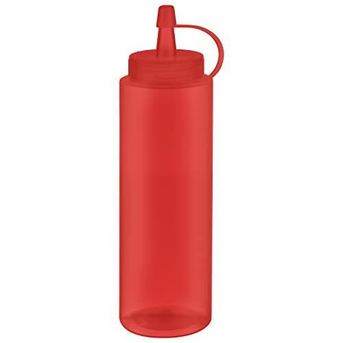 APS squeeze flaske, 260 ml, rød, sæt med 6, lavet af polyethylen, med skruelåg og låg, - 1 stk (93252)