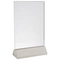 Pikkukuva 1 / 5: APS pöytänäyttö ELEMENTTI, 155 x 65 x 260 mm, harmaa betonialusta, akryyli menuteline, suora, 2 osaa, - 1 kpl (71497)