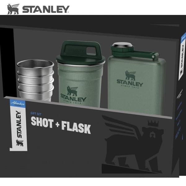 Stanley The Pre-Party Shotglass + Flask Set - Hammertone Green