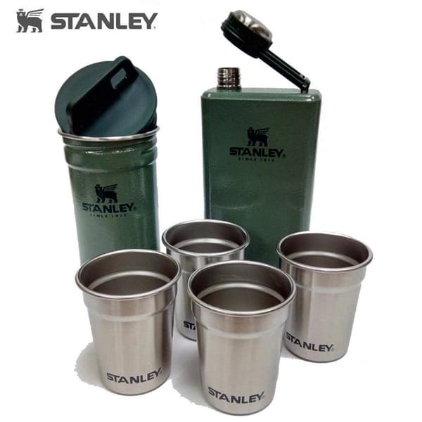 Stanley The Pre-Party Shotglass + Flask Set - Hammertone Green