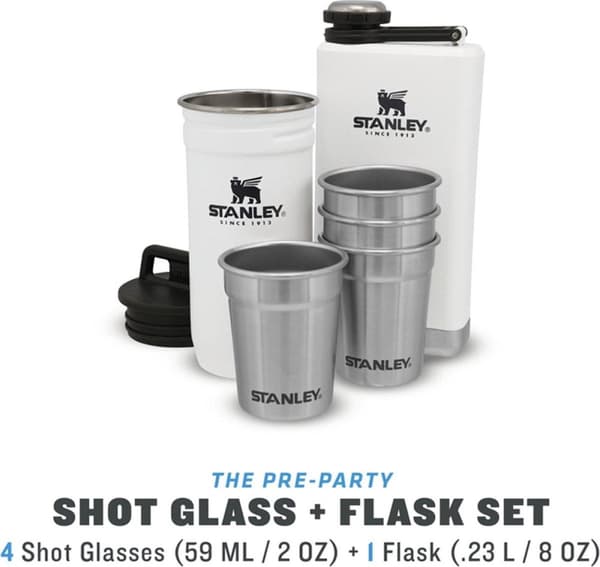 Stanley The Pre-Party Shotglass + Flask Set - Hammertone Green