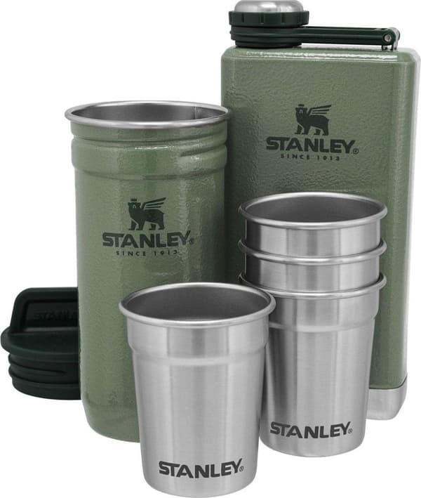 Stanley The Pre-Party Shotglass + Flask Set - Hammertone Green