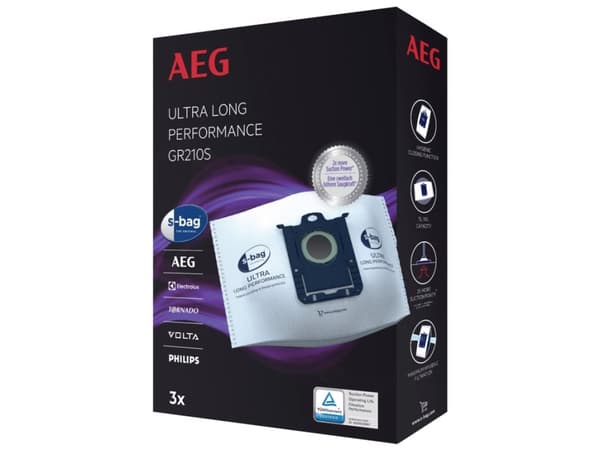 AEG GR210S, Pölypussi, Valkoinen, 5 L, 3 kpl
