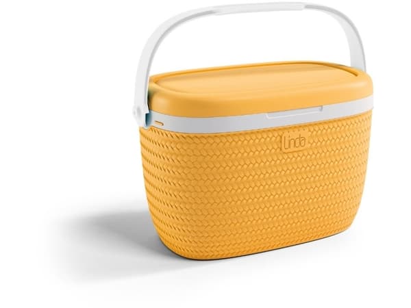 Cooler bag LINDA, yellow, 43 x 27 x 28 cm, 18 l