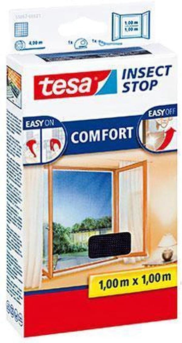 Tesa Comfort - Fönsterskärm - 100x100 cm - Askgrå