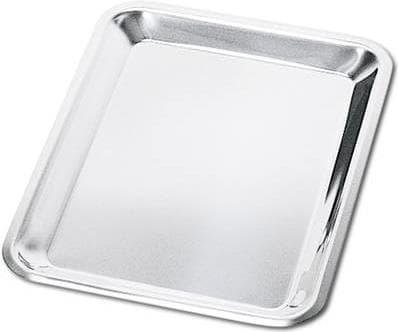 Graef 0000010 bricka rostfritt stål för matskärare, 240x180mm