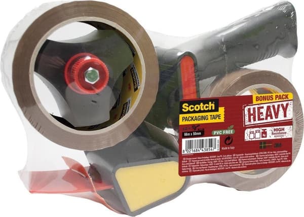 HANDKARTONGSLUTA 3M SCOTCH HV5066R2 MED 2 RULL 50MMX66M BRUNT