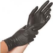 HYGOSTAR latexhandsker "DIABLO", M, sorte, pudderfri Længde: 240 mm, til allergikere, fødevaresikre, rivefaste, - 1 stk (76758)