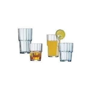 Esmeyer "Norvege" juiceglas, 0,27 liter, stabelbart, fremstillet af hærdet glas, særdeles stabilt, højde: 114 mm - 6 stk (410-675)