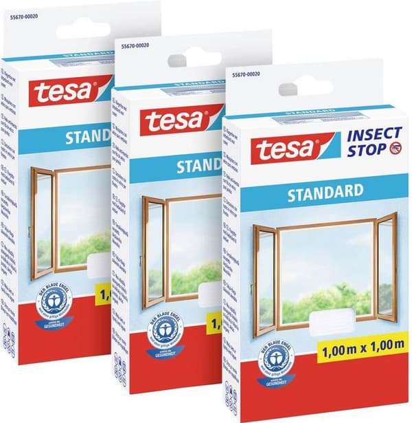 tesa STANDARD 55670-00500-00 Fluenet Hvid 3 stk.