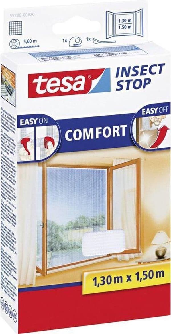 Tesa Comfort - Vinduesskærm - 130x150 cm - Hvid