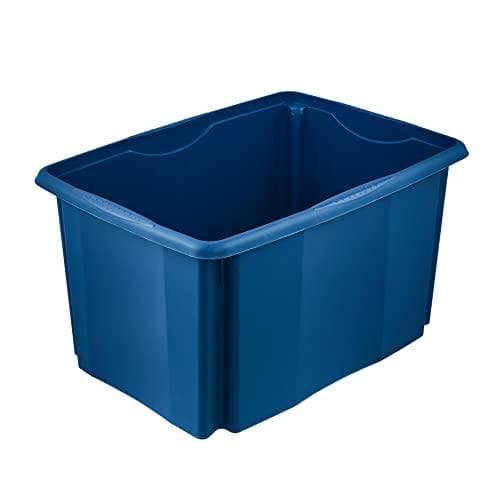 keeper opbevaringsboks "emil eco", 45 liter, øko-blå drejelig/stabelbar boks, med forsænkede greb, lavet af genbrugsmateriale, - 1 stk (1053667900000)