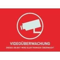 ABUS varoitustarra AU1320 videovalvonta ilman logoa 148 x 105 mm heijastava