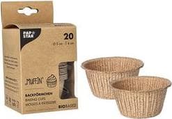 PAPSTAR muffinsformar, gjorda av kakaoskal, 50 mm, naturliga gjorda av färska fibrer och kakaosnäckor, bakbara upp till 220 grader, - 1 st (88695)