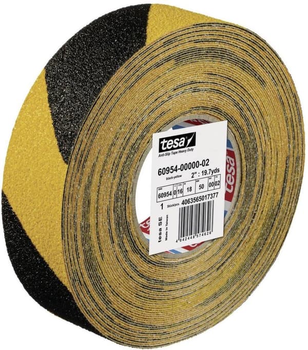 tesa ANTI-SLIP 60954-00000-02 anti-skrid tape ® sort/gul (L x B) 18 mx 50 mm 1 stk (60954-00000-02)